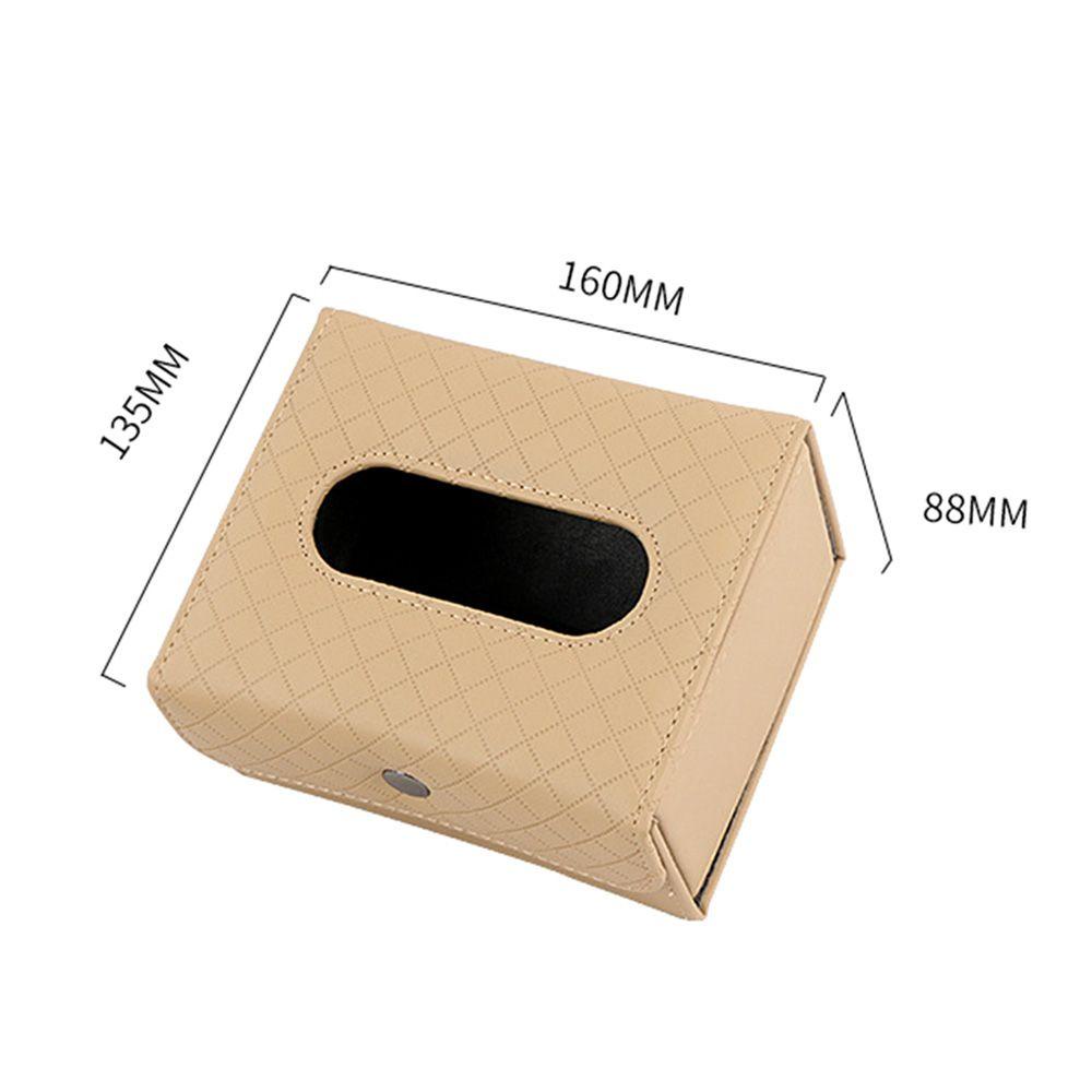 Hộp Đựng Khăn Giấy Bằng Da PU Gắn Ghế Ngồi Xe Hơi Tiện Dụng Ốp