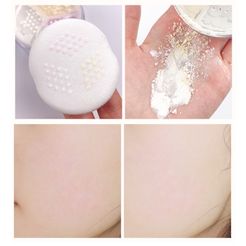 (hàng Mới Về)MSMEESHU Bộ trang điểm make up 4 món (Kem nền 35ml + Kem lót 35ml+ Phấn phủ 4.5g+Bột phồng)