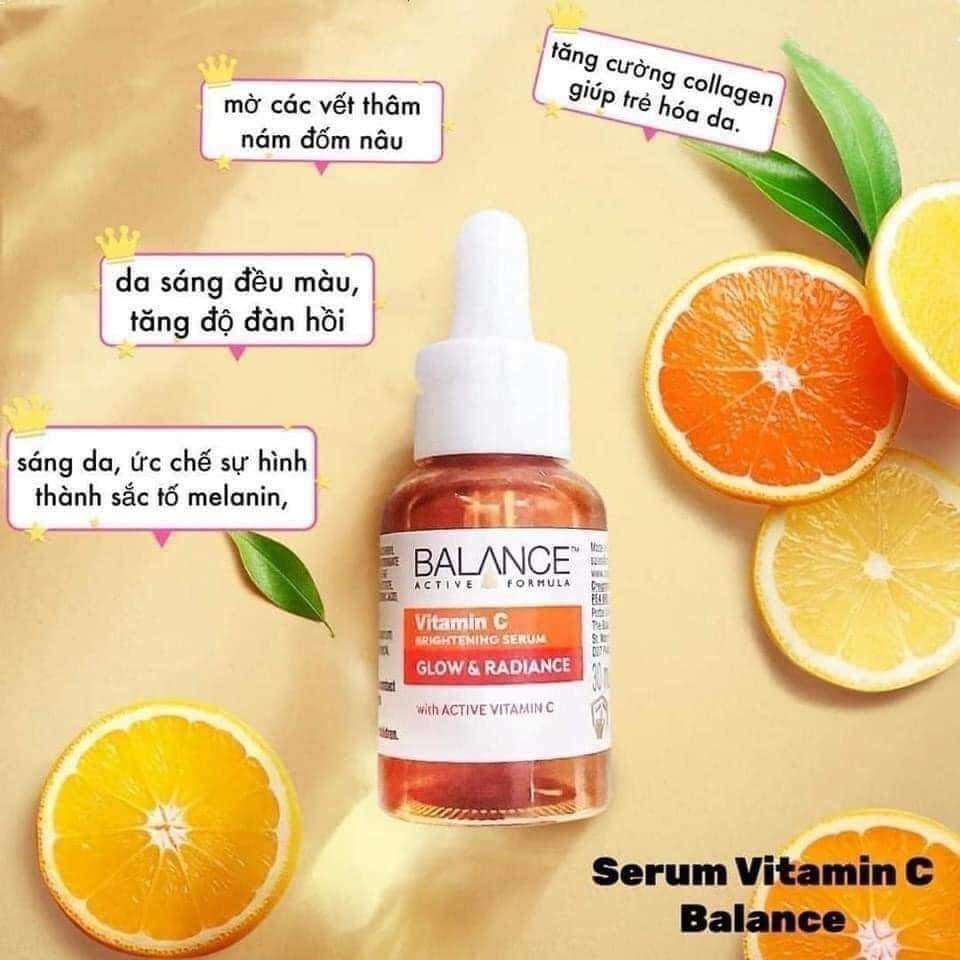 Serum cấp ẩm Hyaluronic Balance Active Formlula 30ml Combo trắng da căng mượt serum Vitamin C + seru