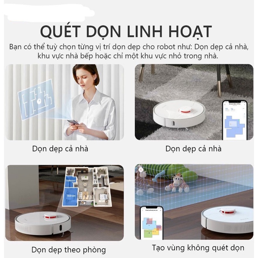 Robot Hút Bụi Lau Nhà Thông Minh Dreame D10 Plus - Pin 5200mAh - Bản Quốc Tế - BH 12 Tháng
