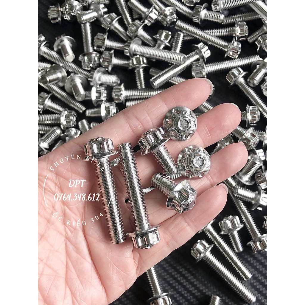 [HÌNH THẬT] Combo 3 con ốc nhớt láp Inox 304 8li M3 gắn cho xe Vario-AB150-Click