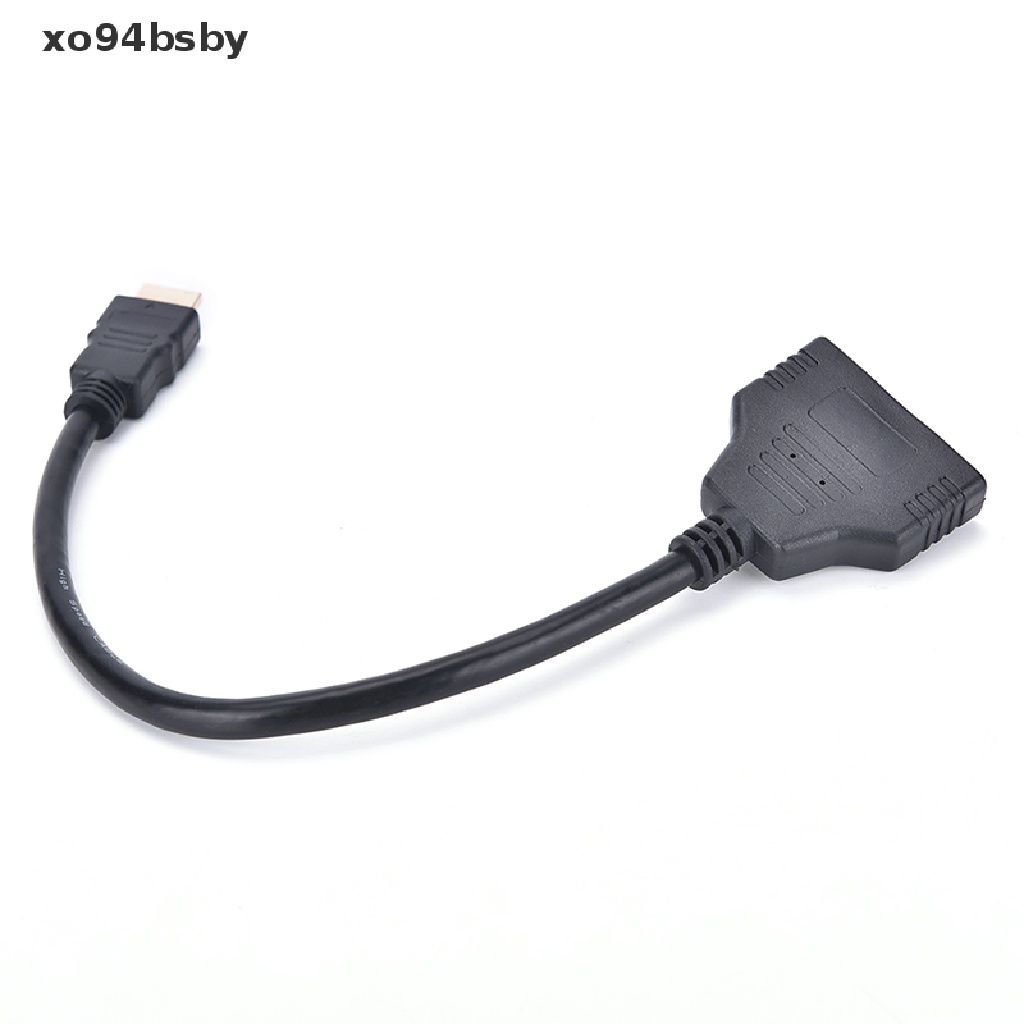 [xo94bsby] New 1080P HDMI Port Male to 2 Female 1 In 2 Out Splitter Cable Adapter Converter [xo94bsby]