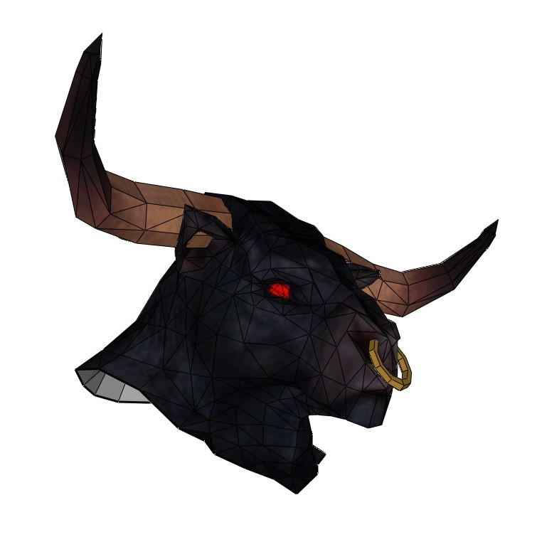 Mặt nạ Trâu Toro - Mô hình giấy