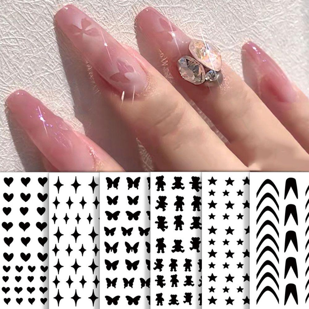 AROMA Khuôn Trang Trí Móng Tay Nghệ Thuật Hình Trái Tim Ngôi Sao Xinh Xắn