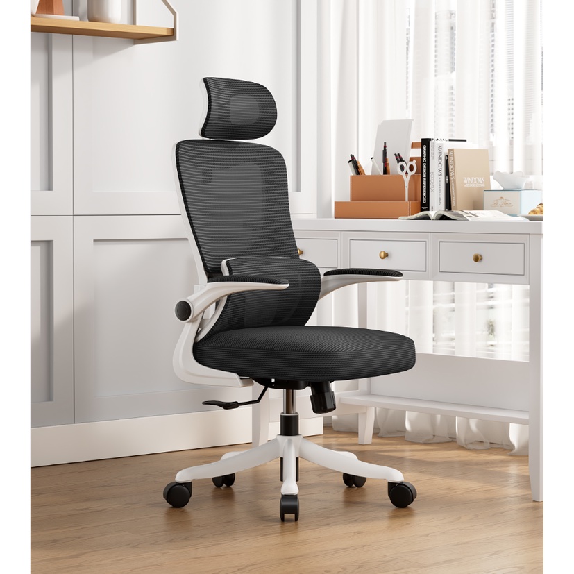Ghế văn phòng, ghế lưng lưới công thái học ergonomic thông minh hỗ trợ giảm đau mỏi thắt lưng có đệm cao su