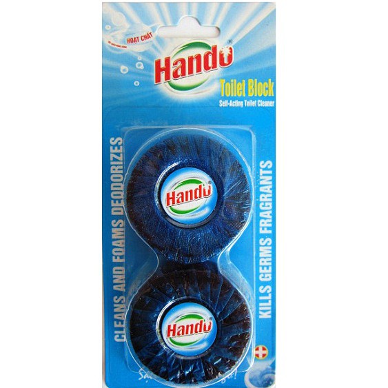 Vỉ 2 viên tẩy xanh và làm thơm toilet Hando