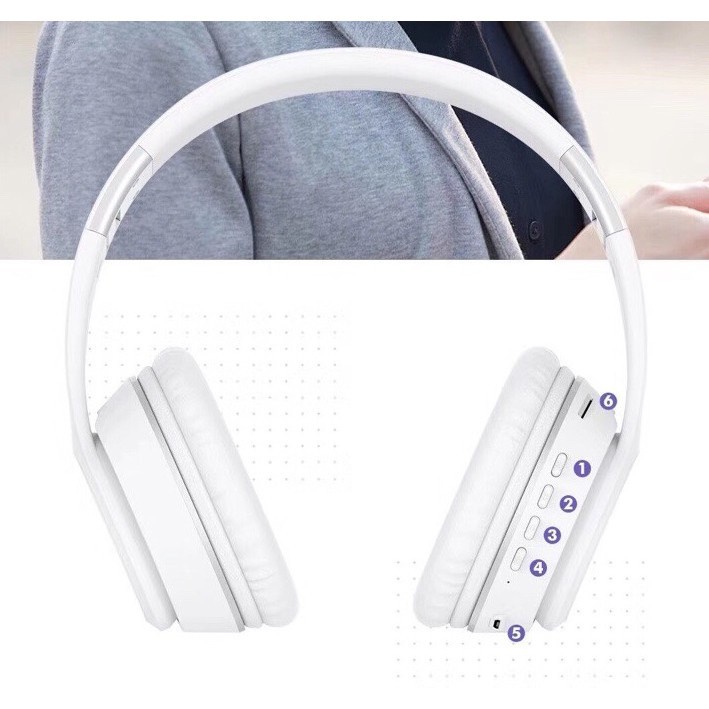Tai nghe Chụp Tai XS Store K33, Kết Nối Bluetooth, Jack 3.5, Có Khe Cắm Thẻ Nhớ
