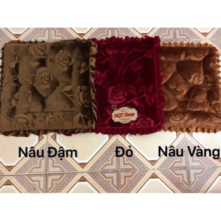 Đệm ghế nhung, đệm ghế sofa, thảm ghế nhung nỉ trần 3 món loại đẹp - Mặt sau chống trơn trượt