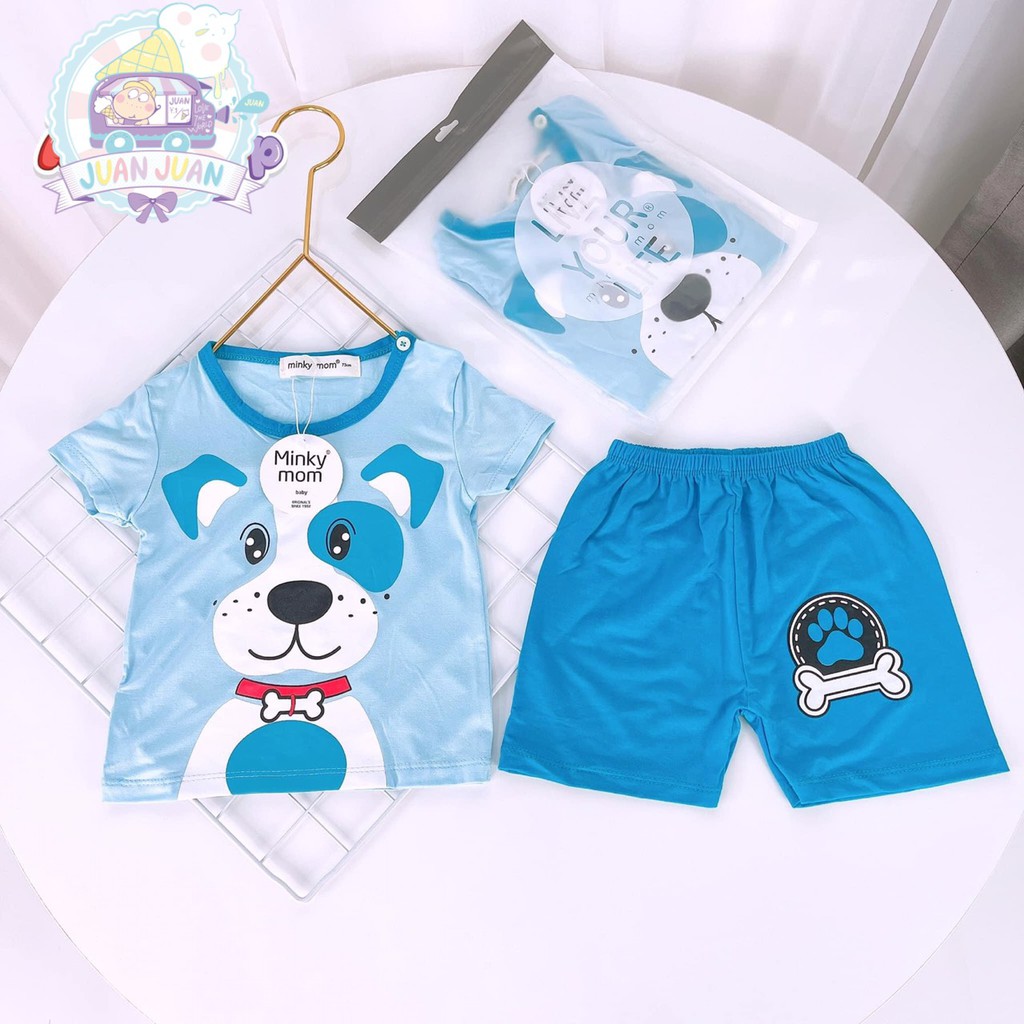 [SALE LỚN] BỘ MINKY MOM CHO BÉ TRAI, GÁI, CHẤT THUN LẠNH HÀN QUỐC CO GIẢN 4C