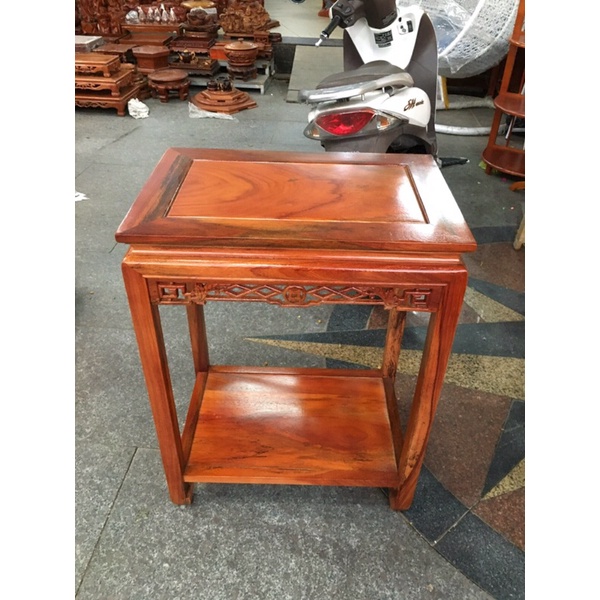 Ghế đôn chữ nhật, chiều cao nhiều kích cỡ gỗ gụ, mặt đôn 40x60cm, thích hợp kê vật dụng trang trí trong nhà