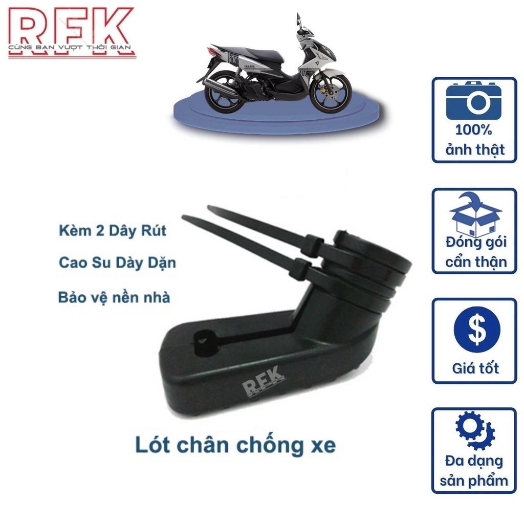 Lót Chân Chống Xe Máy Cao Su Chống Trầy Nền Nhà - Kèm 2 Dây Rút - Chất Liệu Dày Dặn Bền Đẹp