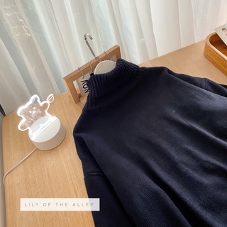 Áo len trơn cổ lọ