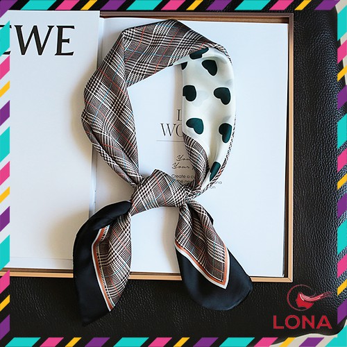 Khăn lụa Bandana Hàn Quốc Cao cấp Nhiều Họa Tiết,Khổ Lớn vuông 70x70cm ,Top bán chạy