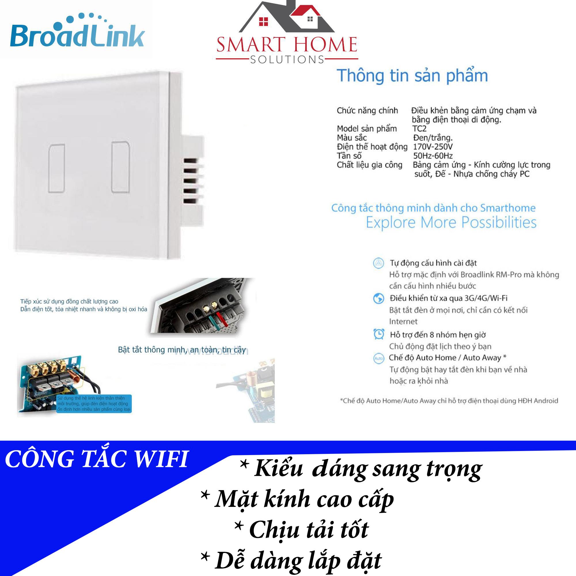 điều khiển từ xa Broadlink TC2 GM3 chuẩn US - Loại 3 phím mặt hình chữ nhật theo tiêu chuẩn Việt Nam