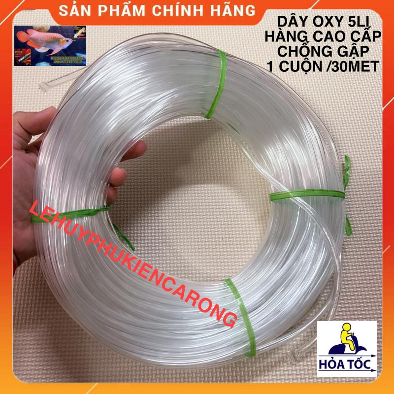 Cuộn Dây Oxy 4Li 5Li Chống Gập - Cuộn 30 Mét Giành Cho Máy Sủi Hồ Cá