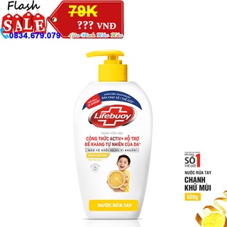 Nước rửa tay Lifebuoy khử mùi chanh - Chai 500g
