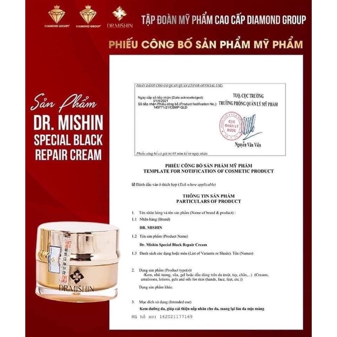 Bộ Kem Nám Cao Cấp Dr Mishin Chính hãng Hàn Quốc chính hãng