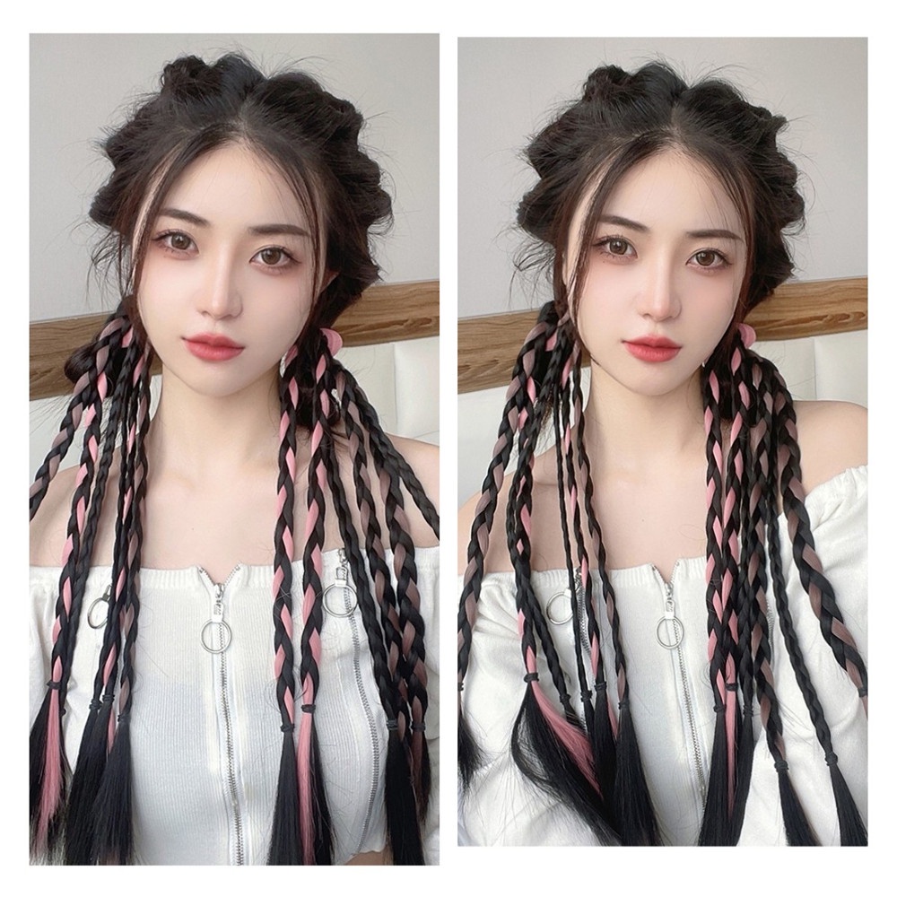 Tóc Giả Tập Boxing / Buộc Tóc Đuôi Ngựa Màu Sắc Ngọt Ngào