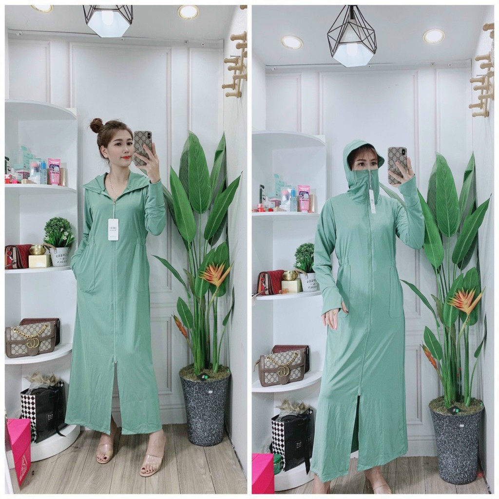 Áo Choàng chống nắng Nữ chống tia UV cao cấp chất vải Cotton Nhật loai 1 đạt chỉ số UPF 50+,mát mịn xịn