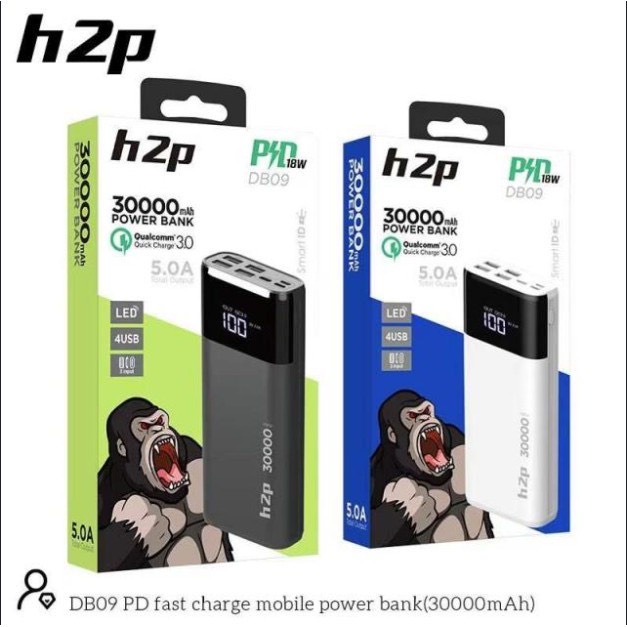 Pin Sạc Dự Phòng 30000mAh Sạc Nhanh 18W DB09 Hỗ Trợ 4 Cổng USB - BẢO HÀNH CHÍNH HÃNG