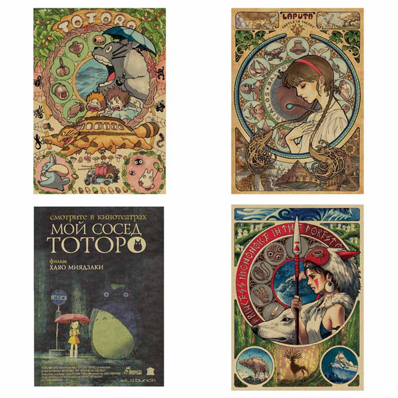 Poster Phim Hoạt Hình Hàng Xóm Totoro Dễ Thương