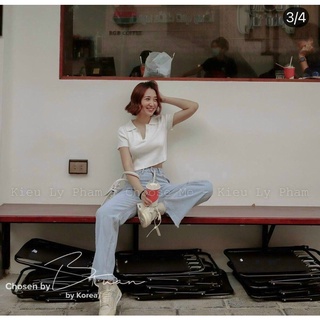 Áo croptop cổ V