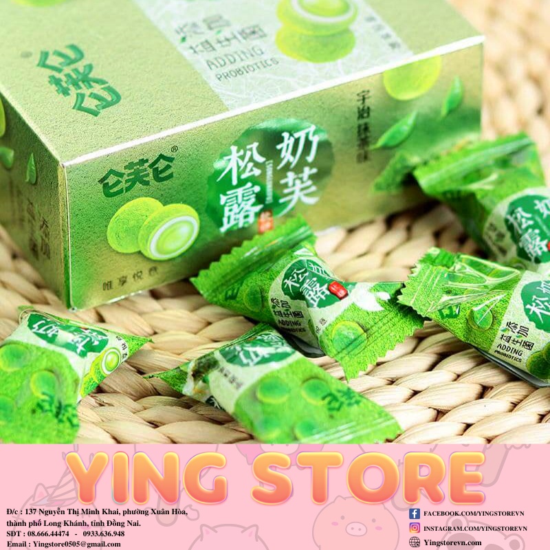 Kẹo trà sữa trân châu cao cấp - Mới nhất siêu hot hiện nay - Vị matcha, socola, sữa dừa