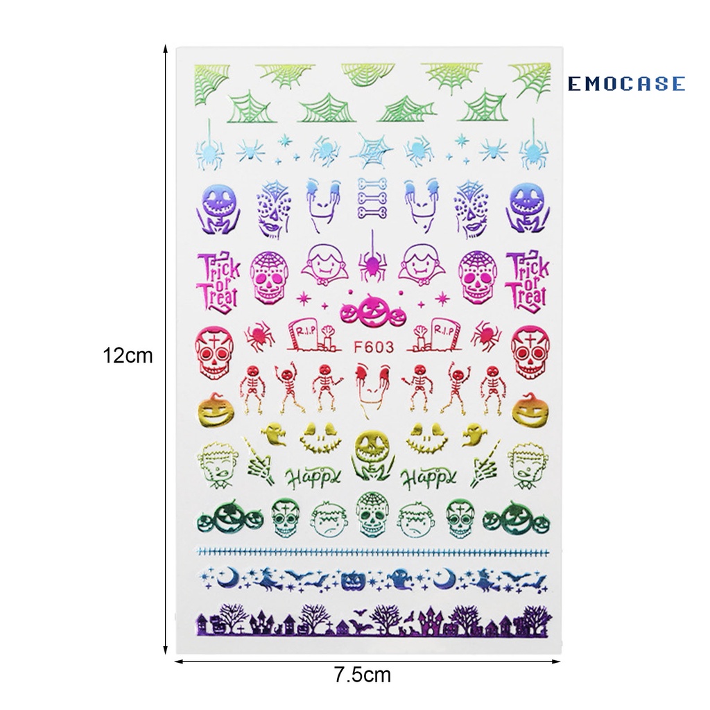 1 Tờ Sticker Dán Móng Tay Chủ Đề Halloween
