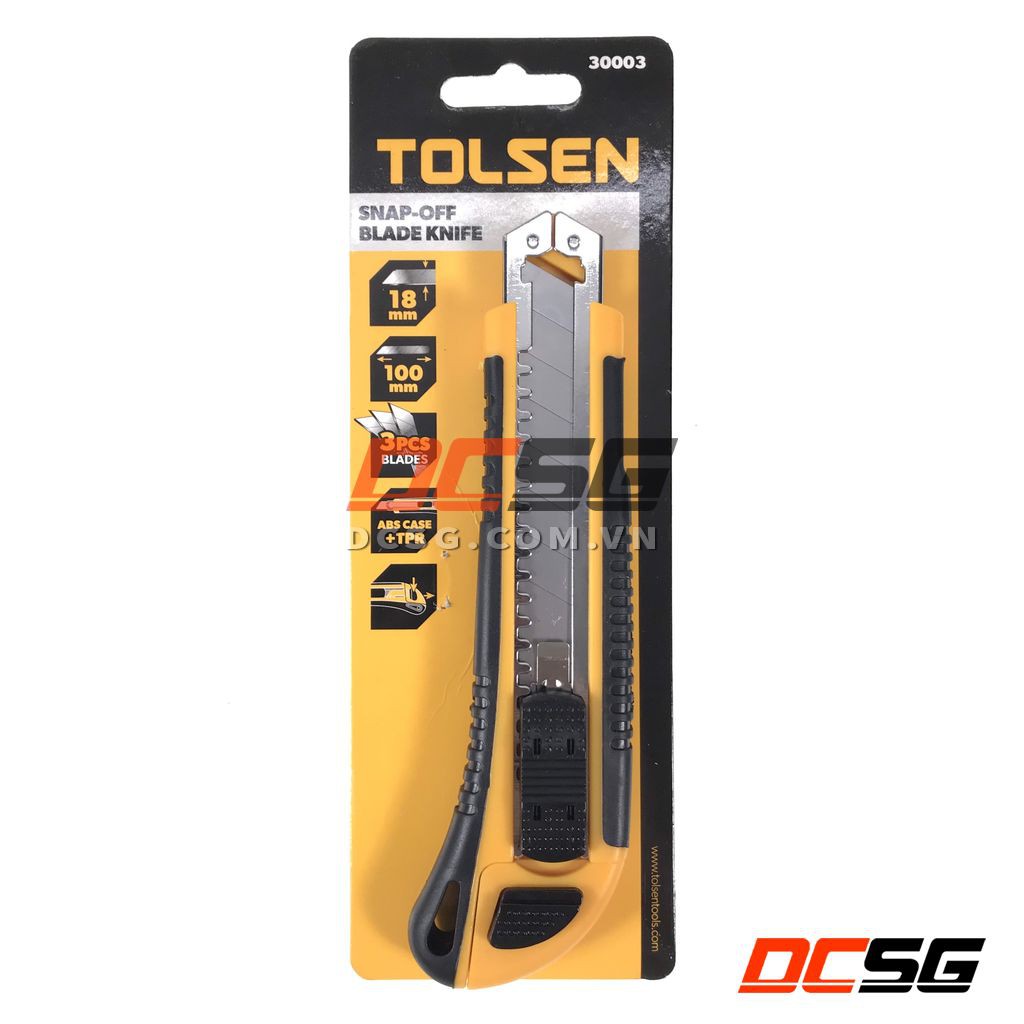 Dao rọc giấy 18mm kèm 03 lưỡi dao Tolsen 30003 | DCSG