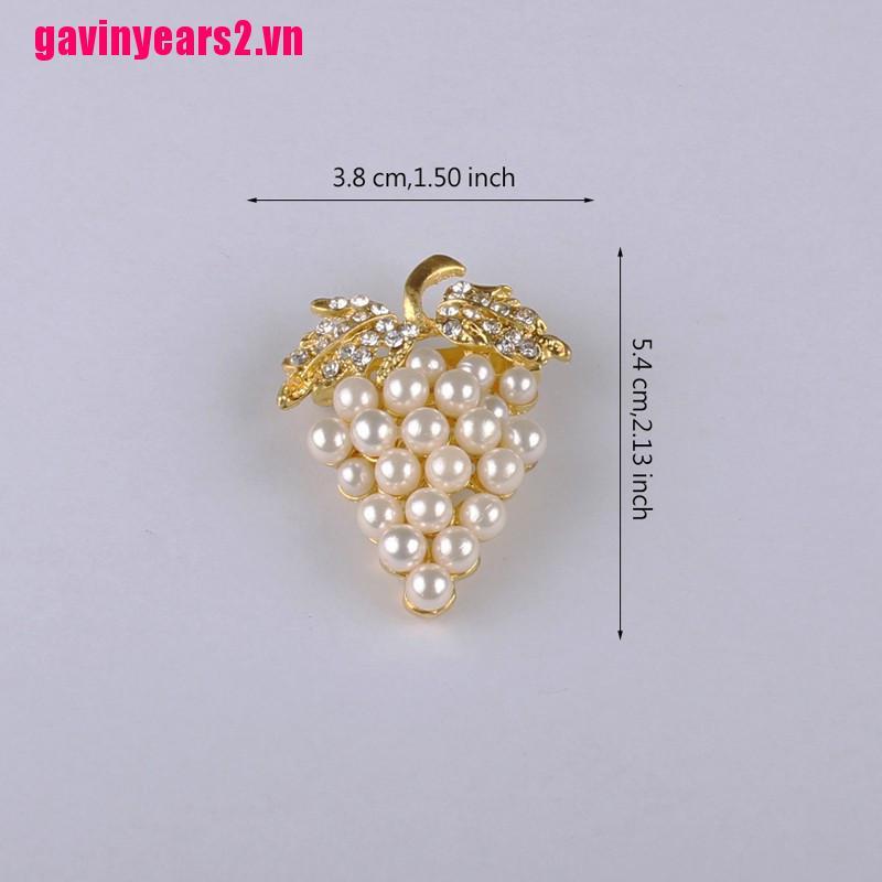 1 Ghim Cài Áo Đính Ngọc Trai Nhân Tạo Thời Trang