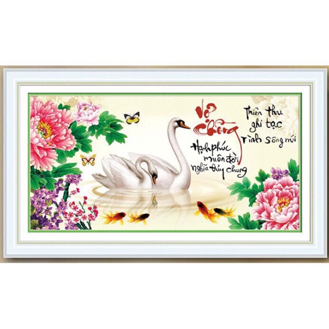 Tranh thêu chữ thập VỢ CHỒNG 223020 71x40cm chưa thêu