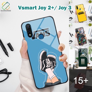 Ốp lưng kính VSMART Joy 2+/ Joy 3 in 3D hình Logo các hãng giầy nổi tiếng