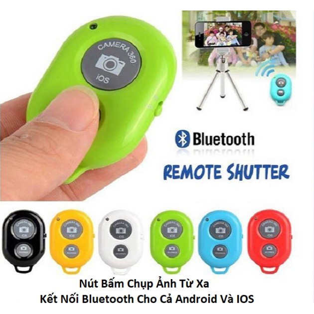 Nút Bấm Bluetooth Điểu Khiển Từ Xa Chụp Ảnh Tự Động Cho các loại Gậy Và Chân Máy Ảnh Remote Shutter