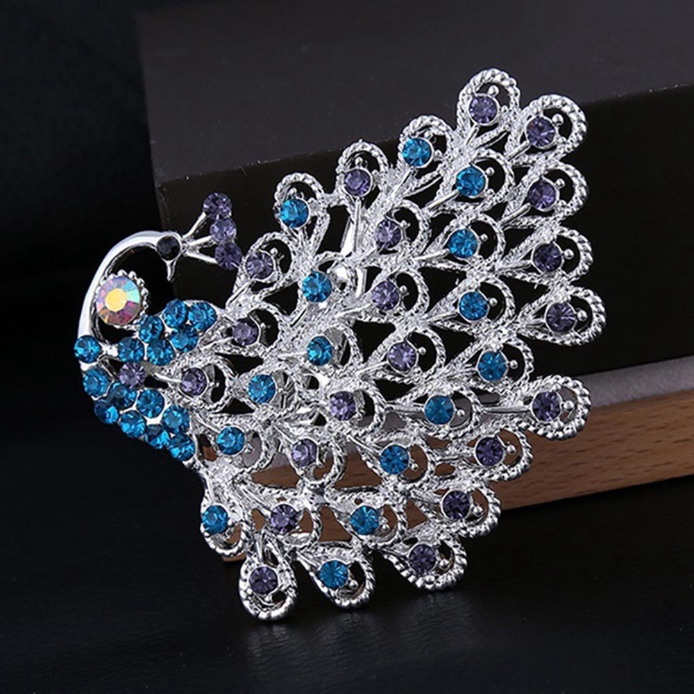 Ghim cài trang phục thiết kế hình động vật đính pha lê sang trọng