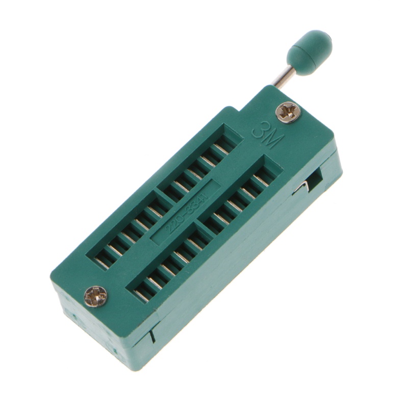 Ổ Cắm Kiểm Tra DIP Màu Xanh Lá 16 20 24 28 40 Pin 2.54MM