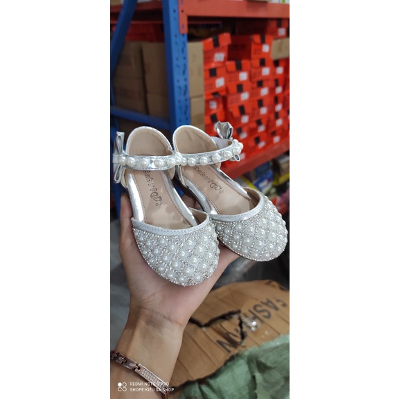 Giày Búp Bê Công Chúa Cho Bé Gái Từ 1 Tuổi Đến 12 Tuổi Đính Ngọc Lóng Lánh Hàng Quảng Châu Cao Cấp