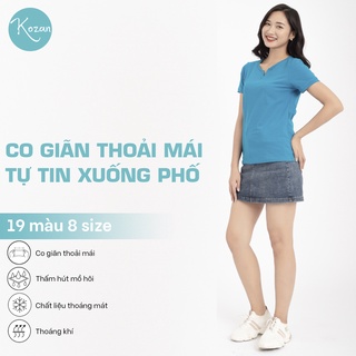 Áo thun cổ chìa khóa - Xanh Yamaha