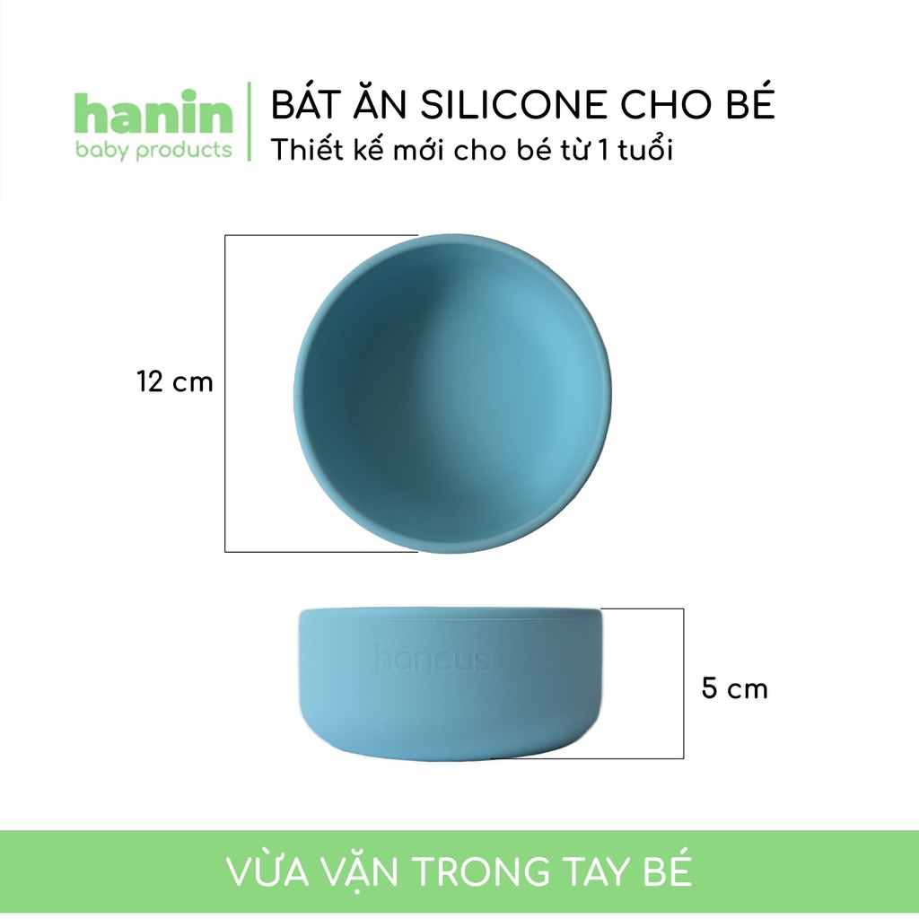 Bát ăn dặm Silicon đế chống trượt Toddler cho bé - Thương hiệu Hanin Baby - Tô ăn dặm cho bé