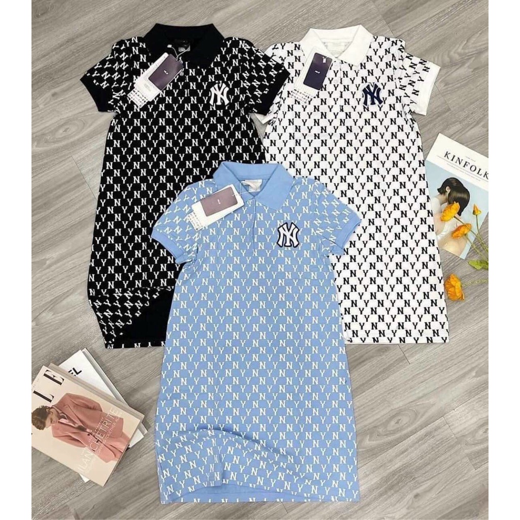 Váy MLB Monogram polo cổ trụ-váy cổ tròn