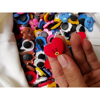 Combo 8 nút jibbitz bt21 gắn dép