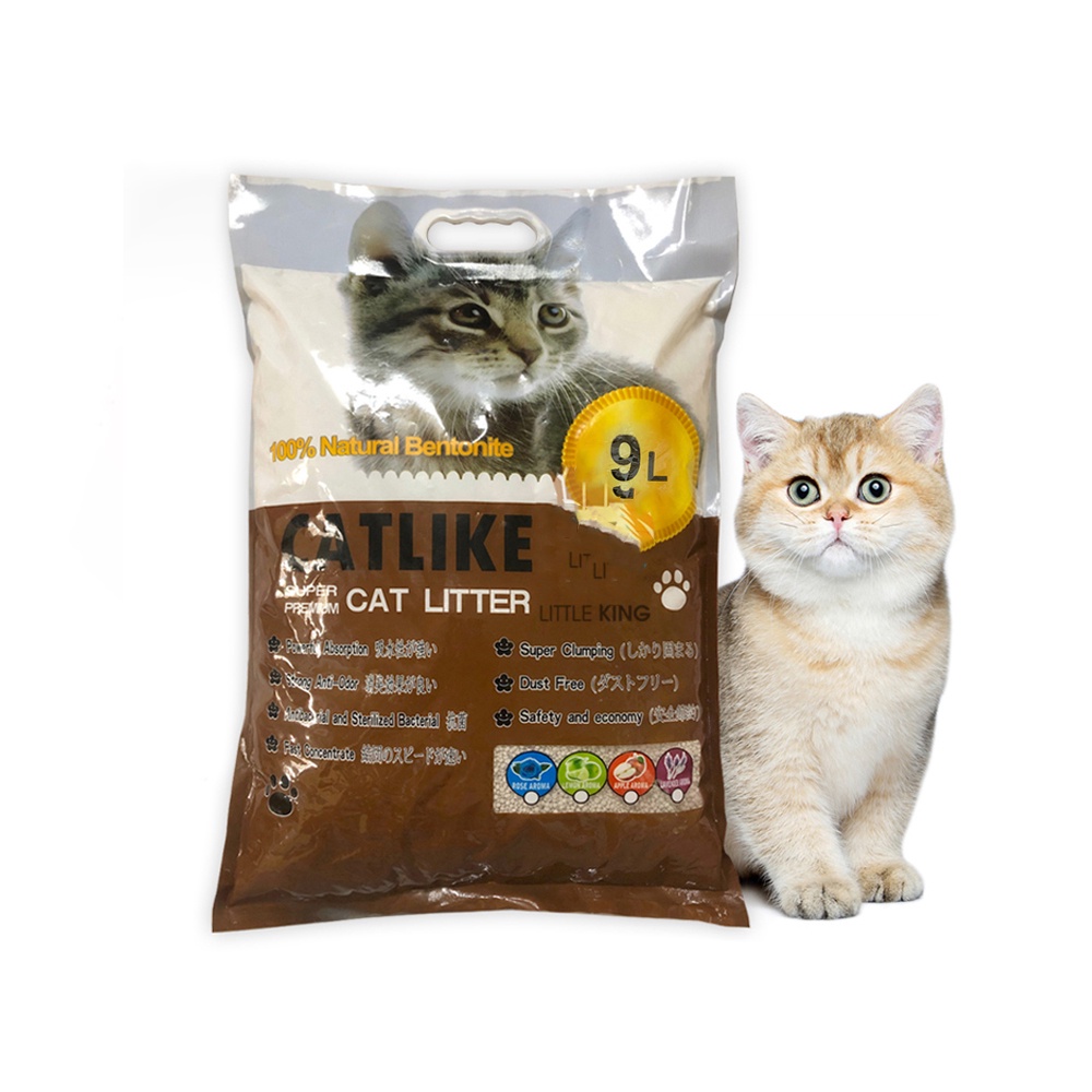 Cát vệ sinh cho mèo Cát Nhật đen Catlike Catbox túi 8L siêu thấm hút vón tốt nhiều mùi lựa chọn