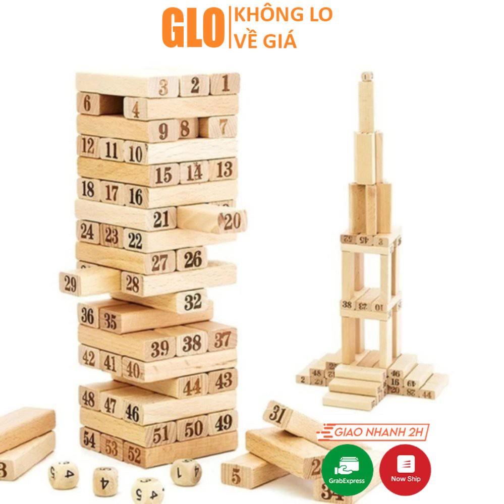 Bộ Đồ Chơi Rút Gỗ Wiss Toy Lớn(Gồm 54 Thanh Gỗ Và 4 Xúc Xắc)