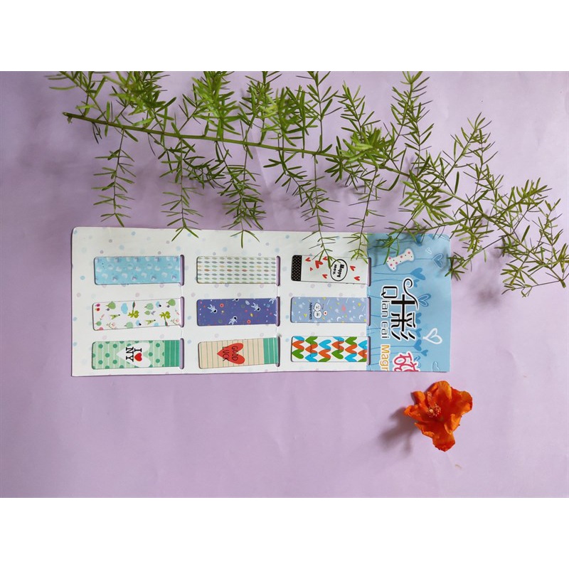 Combo 9 Bookmark Nam Châm Đánh Dấu Sách - Love (Mẫu Ngẫu Nhiên)