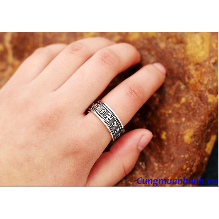 NHẪN KHẮC CHÙY KIM CANG - OM MANI PADME HUM - NH112