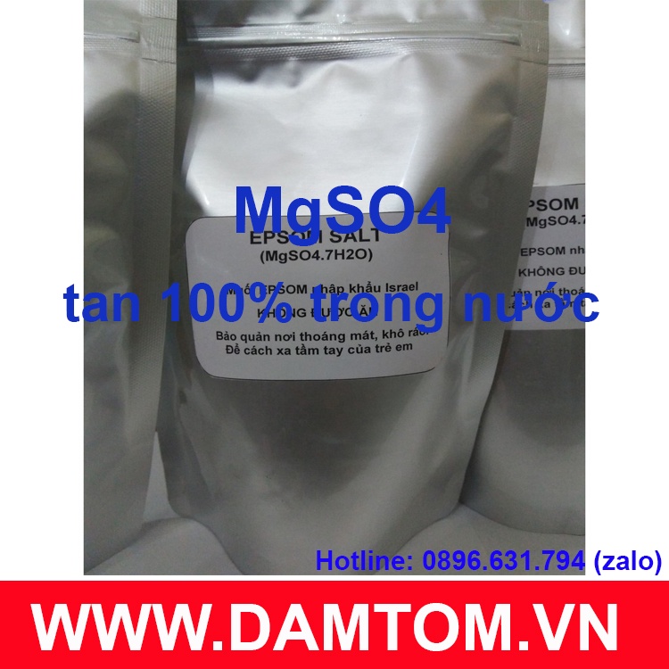 Gói 1kg - Magie Sulfate  Mg: 13%, S: 16%; phân bón Magie Sunphat