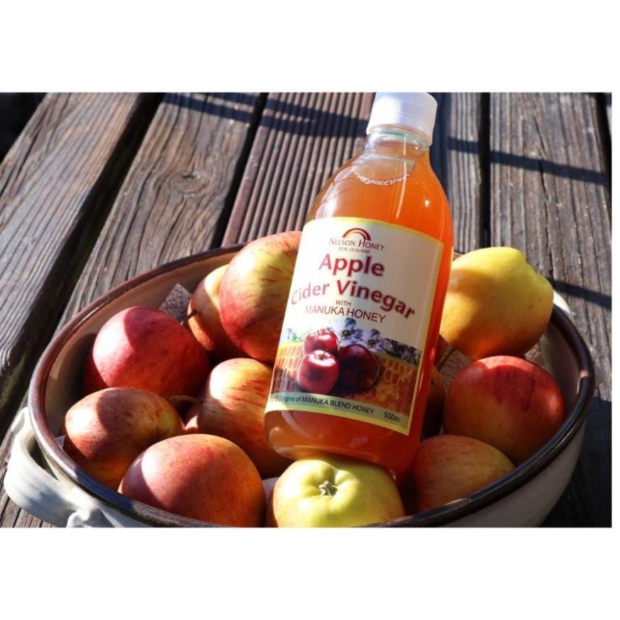 [Hỏa tốc] Giấm táo với mật ong Manuka Nelson Apple Cider Vinegar with Manuka Honey Blend 500ml