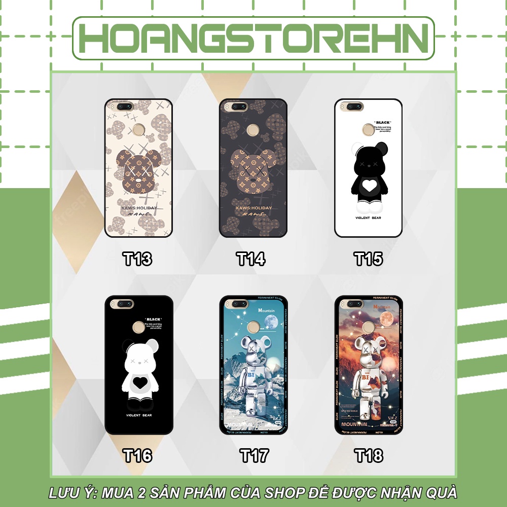 Ốp Xiaomi Mi A1 / Mi 5x in hình họa tiết Mountain, Be@rbrick dễ thương (T13 - T18)