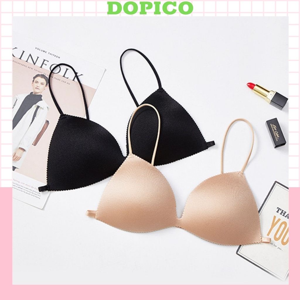 Áo ngực không gọng su nữ mút mỏng, áo bra 2 dây đẹp ôm vòng 1 DOPICO B818