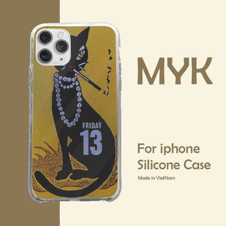 Ốp Lưng Mèo đen u sầu Thứ 6 ngày 13 cho Iphone 5 6 7 8 Plus 11 12 Pro Max X Xr CAT20210042