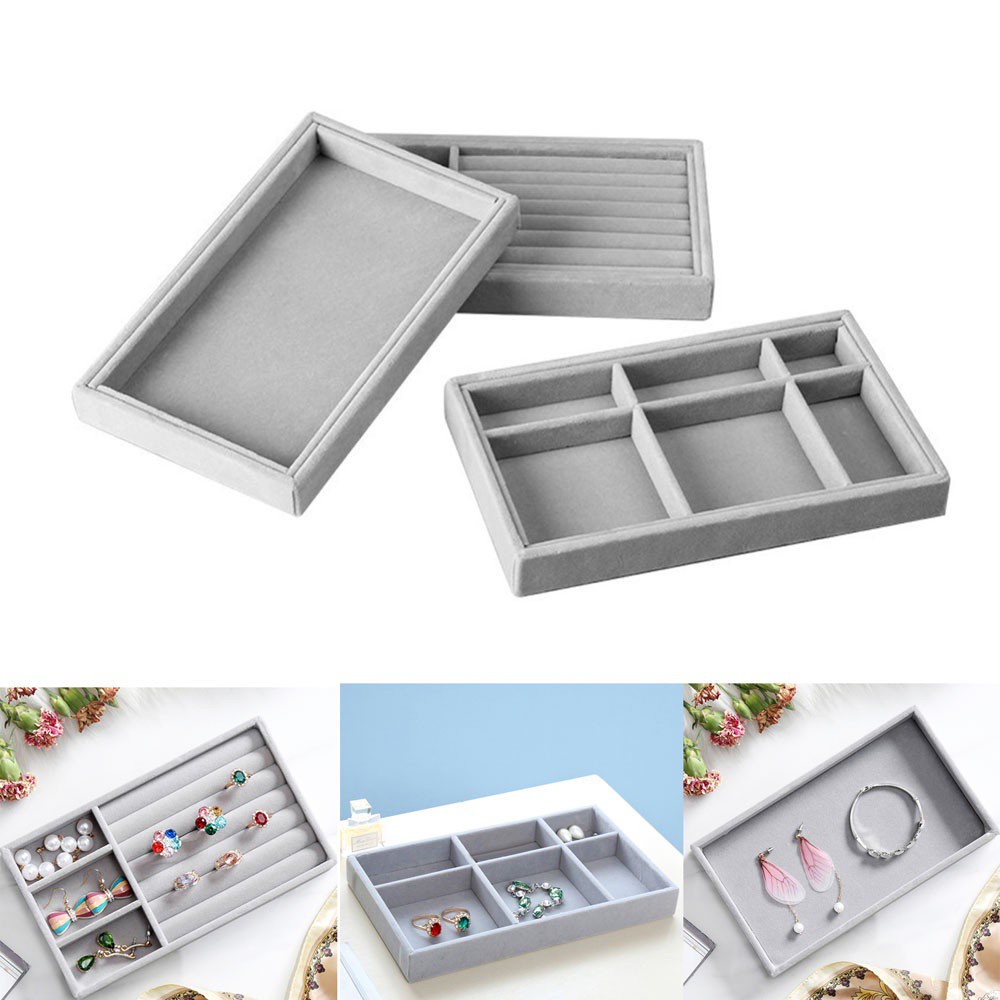 Hộp Trưng Bày Trang Sức Hình Vuông Thiết Kế Đa Chức Năng